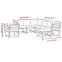 Garden furniture set 8 pieces and cushions made of impregnated pine wood by , Garden sets - Ref: Foro24-3216949, Price: 878,9...