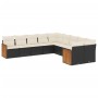 Set de sofás de jardín 10 pzas cojines ratán sintético negro de , Conjuntos de jardín - Ref: Foro24-3260432, Precio: 605,16 €...