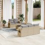 Garden sofa set with 6-piece synthetic rattan beige cushions by , Garden sets - Ref: Foro24-3252236, Price: 548,86 €, Discoun...