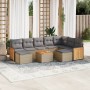 Set Gartensofas mit beigen Kissen 10 Stück synthetisches Rattan von , Gartensets - Ref: Foro24-3260631, Preis: 665,25 €, Raba...