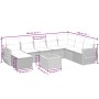 Set aus 8-teiligen Gartensofas und Kissen Kunstrattan schwarz von , Gartensets - Ref: Foro24-3257469, Preis: 567,68 €, Rabatt: %