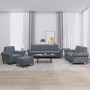 Sofagarnitur mit 4 Stück dunkelgrauen Samtkissen von , Sofas - Ref: Foro24-3202181, Preis: 794,92 €, Rabatt: %