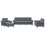 Sofagarnitur mit 4 Stück dunkelgrauen Samtkissen von , Sofas - Ref: Foro24-3202181, Preis: 794,92 €, Rabatt: %