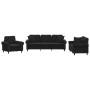 3-piece black velvet sofa set with cushions by , Sofas - Ref: Foro24-3202195, Price: 733,32 €, Discount: %