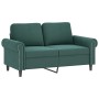 2-Sitzer-Sofa aus dunkelgrünem Samt 120 cm von , Sofas - Ref: Foro24-359521, Preis: 262,33 €, Rabatt: %