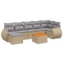 Garden sofa set with beige cushions, 8 pieces, PE rattan. by , Garden sets - Ref: Foro24-3257445, Price: 551,75 €, Discount: %