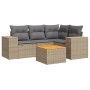 Garden sofa set with cushions 5 pieces beige synthetic rattan by , Garden sets - Ref: Foro24-3257760, Price: 427,25 €, Discou...