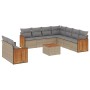 Set Gartensofas mit beigen Kissen 10 Stück synthetisches Rattan von , Gartensets - Ref: Foro24-3260190, Preis: 749,66 €, Raba...