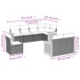 Set aus 8-teiligen Gartensofas und Kissen Kunstrattan schwarz von , Gartensets - Ref: Foro24-3260242, Preis: 563,23 €, Rabatt: %