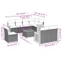 Garden furniture set 9 pieces and gray synthetic rattan cushions by , Garden sets - Ref: Foro24-3260254, Price: 644,97 €, Dis...