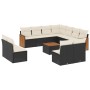 Gartensofa-Set 12-teilig mit schwarzen synthetischen Rattankissen von , Gartensets - Ref: Foro24-3260173, Preis: 694,21 €, Ra...