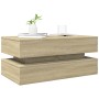 Center table with LED lights Sonoma oak 90x50x40 cm by , Coffee table - Ref: Foro24-839863, Price: 103,68 €, Discount: %