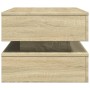 Center table with LED lights Sonoma oak 90x50x40 cm by , Coffee table - Ref: Foro24-839863, Price: 103,68 €, Discount: %