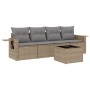 Set Gartensofas mit Kissen 5 Stück synthetisches Rattan beige von , Gartensets - Ref: Foro24-3252226, Preis: 378,68 €, Rabatt: %