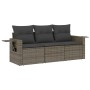 Garden sofa set 3 pieces and gray synthetic rattan cushions by , Garden sets - Ref: Foro24-3252197, Price: 273,34 €, Discount: %