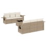 Set sofás de jardín 7 piezas y cojines ratán sintético beige de , Conjuntos de jardín - Ref: Foro24-3252245, Precio: 625,97 €...