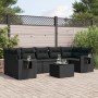 Set aus 8-teiligen Gartensofas und Kissen Kunstrattan schwarz von , Gartensets - Ref: Foro24-3252272, Preis: 589,74 €, Rabatt: %