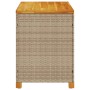 Garten-Aufbewahrungsbox Akazienholz Rattan beige 110x55x63cm von , Aufbewahrungsboxen für den Außenbereich - Ref: Foro24-3662...