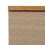 Garten-Aufbewahrungsbox Akazienholz Rattan beige 110x55x63cm von , Aufbewahrungsboxen für den Außenbereich - Ref: Foro24-3662...