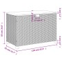 Garten-Aufbewahrungsbox Akazienholz Rattan beige 110x55x63cm von , Aufbewahrungsboxen für den Außenbereich - Ref: Foro24-3662...