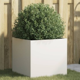 Cold-rolled white steel planter 42x40x39 cm by , Pots and planters - Ref: Foro24-841549, Price: 64,99 €, Discount: %