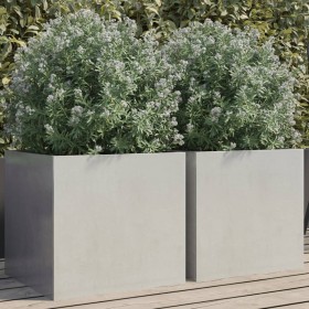 2 stainless steel silver planters 42x40x39 cm by , Pots and planters - Ref: Foro24-841556, Price: 106,01 €, Discount: %