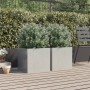 2 stainless steel silver planters 42x40x39 cm by , Pots and planters - Ref: Foro24-841556, Price: 106,01 €, Discount: %