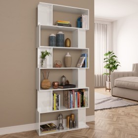 Glänzend weißes Regal/Raumteiler 80x24x192 cm von vidaXL, Bücherregale und Regale - Ref: Foro24-800096, Preis: 104,99 €, Raba...