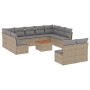 Garden sofa set 12 pieces and brown synthetic rattan cushions by , Garden sets - Ref: Foro24-3223889, Price: 717,69 €, Discou...