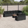 Set aus 8-teiligen Gartensofas und Kissen Kunstrattan schwarz von , Gartensets - Ref: Foro24-3224207, Preis: 575,52 €, Rabatt: %