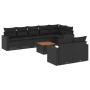 Set aus 8-teiligen Gartensofas und Kissen Kunstrattan schwarz von , Gartensets - Ref: Foro24-3224207, Preis: 575,52 €, Rabatt: %