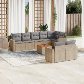 Set mit 9 Gartensofas mit beigen Kissen aus synthetischem Rattan von , Gartensets - Ref: Foro24-3224211, Preis: 636,31 €, Rab...