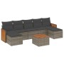 Set de sofás de jardín 8 pzas y cojines ratán sintético gris de , Conjuntos de jardín - Ref: Foro24-3260324, Precio: 494,43 €...