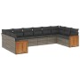 Set mit 10 Gartensofas mit Kissen synthetisches Rattangrau von , Gartensets - Ref: Foro24-3260408, Preis: 649,99 €, Rabatt: %