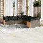 Garden sofa set 10 pieces with gray synthetic rattan cushions by , Garden sets - Ref: Foro24-3260436, Price: 650,81 €, Discou...