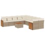 Set de sofás de jardín 11pzas con cojines ratán sintético beige de , Conjuntos de jardín - Ref: Foro24-3260441, Precio: 751,9...