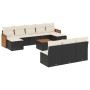 Set mit 11 Stück Gartensofas und Kissen synthetisches Rattan schwarz von , Gartensets - Ref: Foro24-3260474, Preis: 619,87 €,...