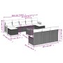 Set mit 11 Stück Gartensofas und Kissen synthetisches Rattan schwarz von , Gartensets - Ref: Foro24-3260474, Preis: 619,87 €,...