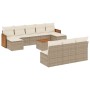 Set de sofás de jardín 11pzas con cojines ratán sintético beige de , Conjuntos de jardín - Ref: Foro24-3260476, Precio: 757,1...