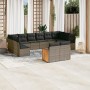 Garden sofa set 12 pieces with gray synthetic rattan cushions by , Garden sets - Ref: Foro24-3260527, Price: 819,02 €, Discou...