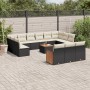 14-teiliges Gartensofa-Set mit schwarzen synthetischen Rattankissen von , Gartensets - Ref: Foro24-3260544, Preis: 832,63 €, ...