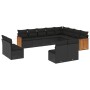 Set Gartensofas 12 Stück Kissen synthetisches Rattan schwarz von , Gartensets - Ref: Foro24-3260550, Preis: 749,04 €, Rabatt: %