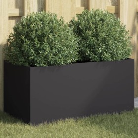 Jardinera de acero laminado en frío negro 62x30x29 cm de , Maceteros y jardineras - Ref: Foro24-841589, Precio: 69,99 €, Desc...