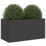 Cold-rolled black steel planter 62x30x29 cm by , Pots and planters - Ref: Foro24-841589, Price: 47,65 €, Discount: %