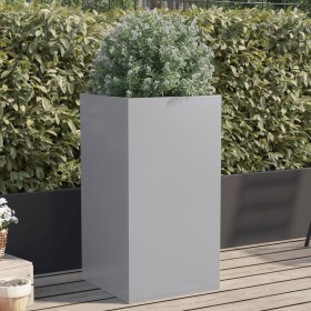 Galvanized silver steel planter 42x38x75 cm by , Pots and planters - Ref: Foro24-841582, Price: 54,16 €, Discount: %