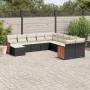 Garden sofa set 11 pieces and black synthetic rattan cushions by , Garden sets - Ref: Foro24-3260649, Price: 659,53 €, Discou...