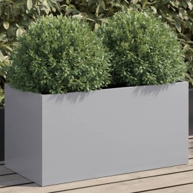 Galvanized silver steel planter 62x30x29 cm by , Pots and planters - Ref: Foro24-841594, Price: 39,23 €, Discount: %