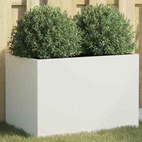 Cold-rolled white steel planter 62x40x39 cm by , Pots and planters - Ref: Foro24-841596, Price: 60,44 €, Discount: %