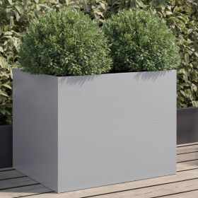 Jardinera de acero galvanizado plateado 62x47x46 cm de , Maceteros y jardineras - Ref: Foro24-841606, Precio: 91,99 €, Descue...