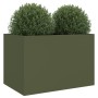 Jardinera de acero laminado en frío verde oliva 62x47x46 cm de , Maceteros y jardineras - Ref: Foro24-841604, Precio: 77,91 €...